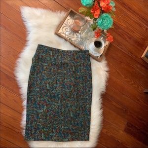 Lularoe Cassie peacock teal pencil  skirt m